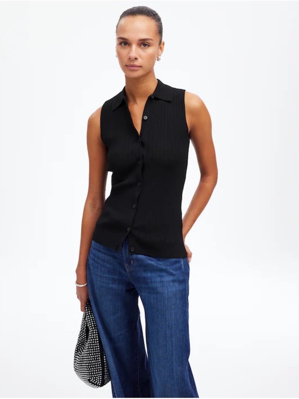 Madewell Signature Knit Button-front Top Vest